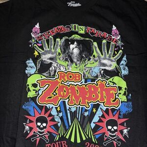 Rob Zombie 2022 Freaks on Parade 2XL Concert Tour Double Sided T Shirt‎ Size XXL